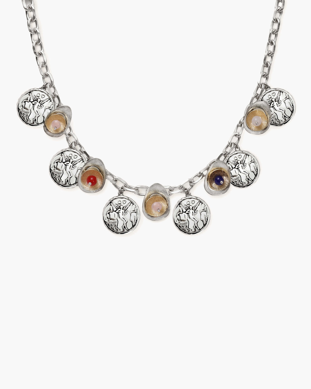 Eros Coin Necklace in Silver