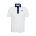 Georgia Tech Semi-Spread Collar Polo Austin White with Navy Accent